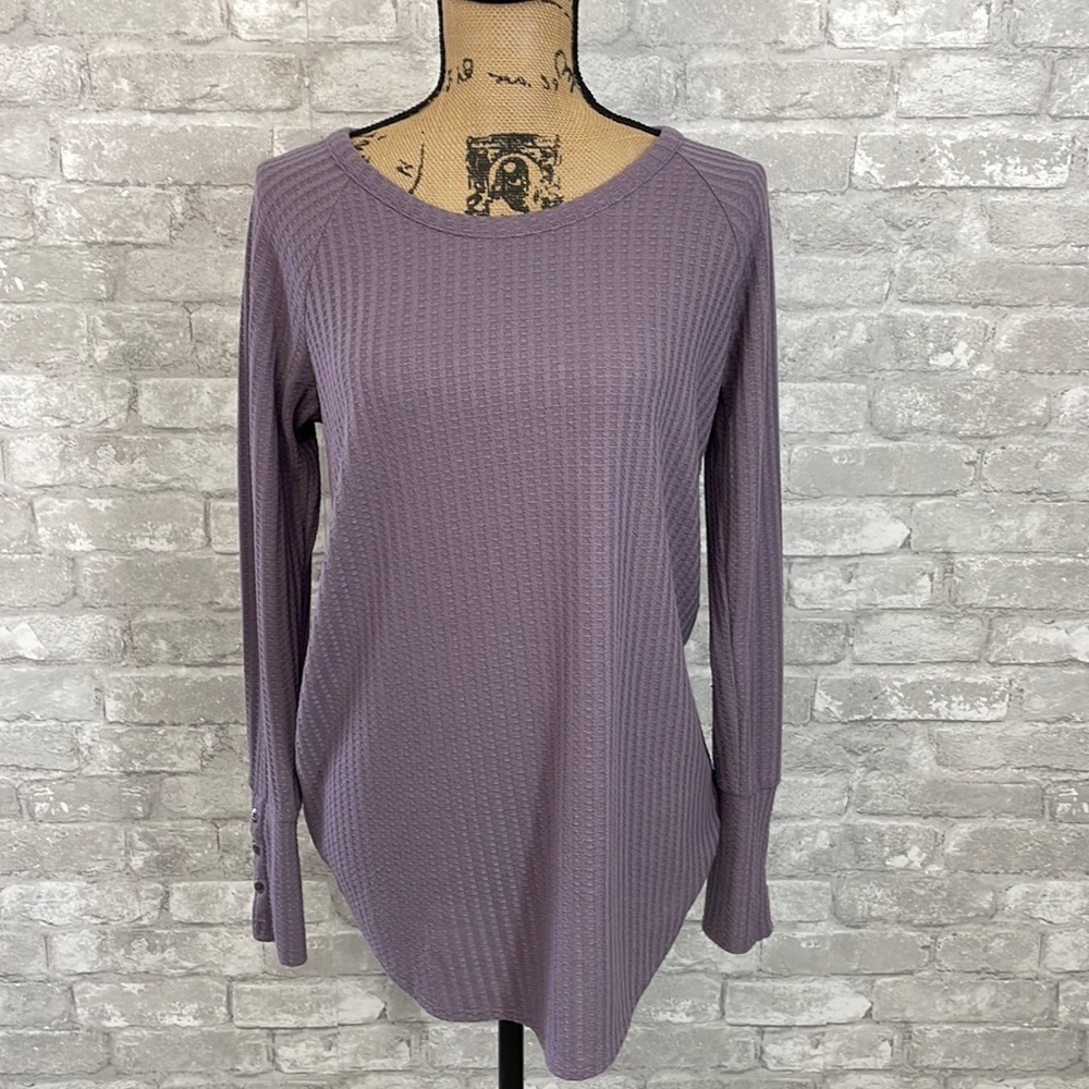 Chaser Lavender Waffle Knit Top
